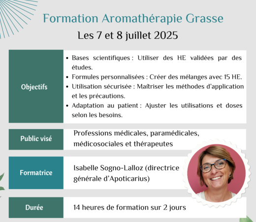 Formation aromathrapie Grasse 1