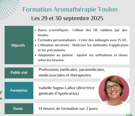 Formation aromathrapie Toulon 1